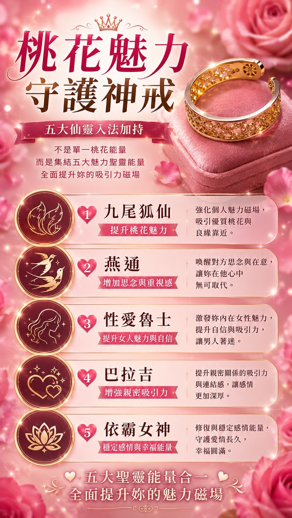 泰幸福-【感情翻身】桃花魅力守護神戒送《發浪姬》情慾保養聖品 產品說明