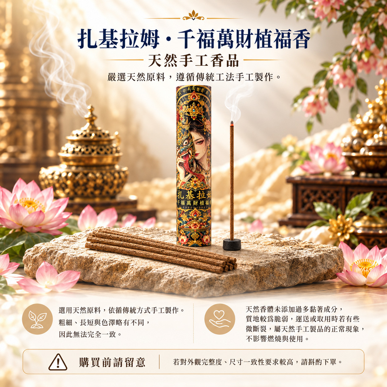 開運NOW-【好運香隨】扎基拉姆・千福萬財植福香-預購