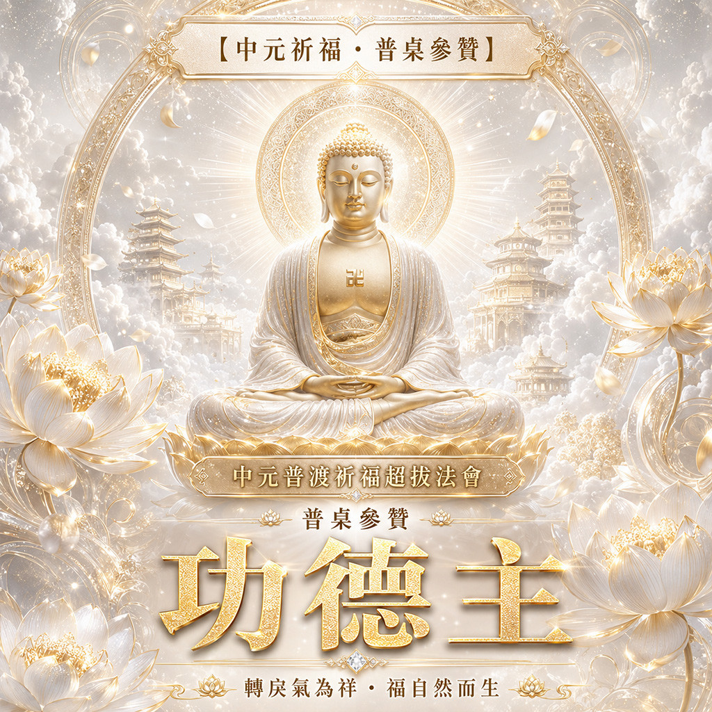開運NOW-【普桌參贊・功德主】中元普渡祈福超拔法會