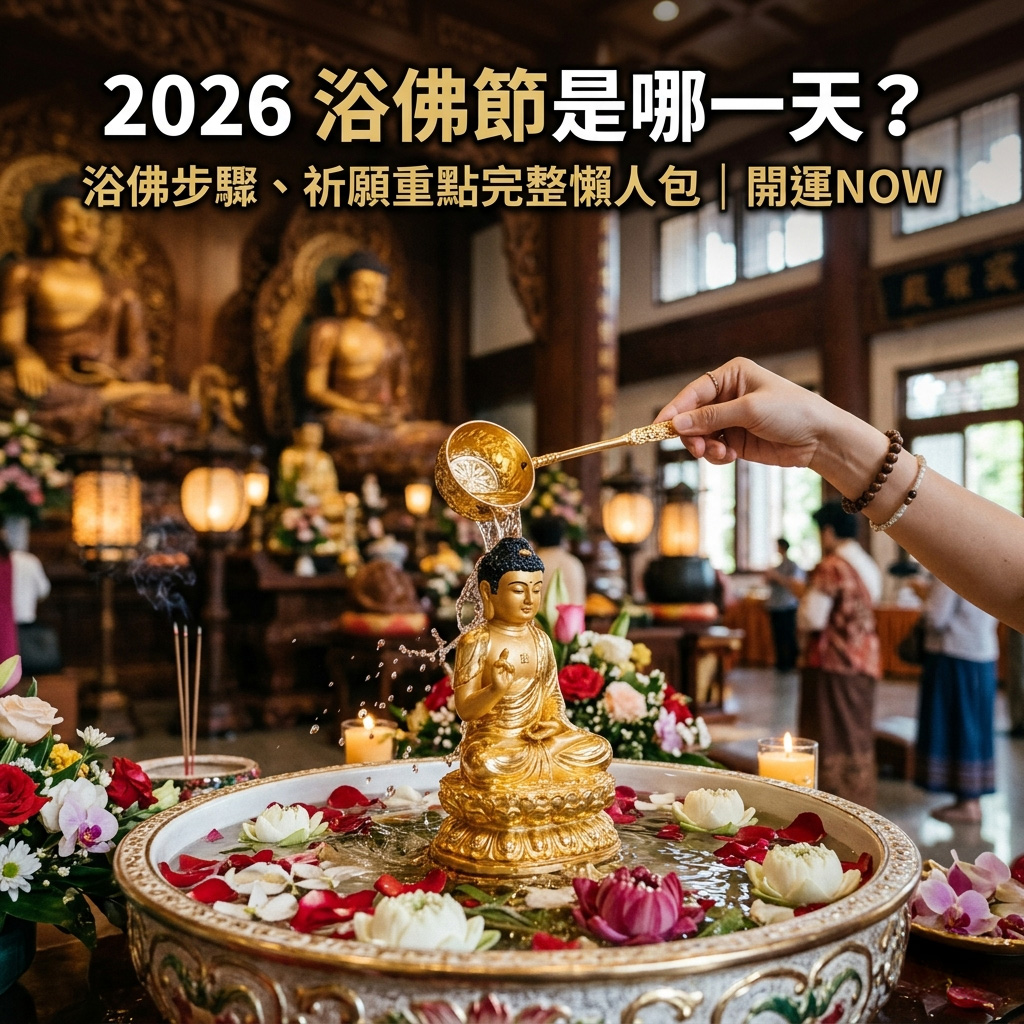 【泰好學】2026 浴佛節是哪一天？浴佛步驟、祈願重點完整懶人包｜開運NOW