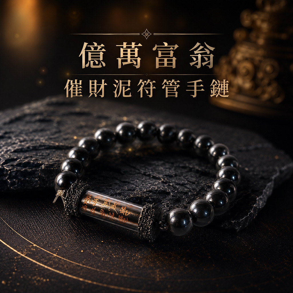泰幸福-男款｜億萬富翁催財泥符管手鏈