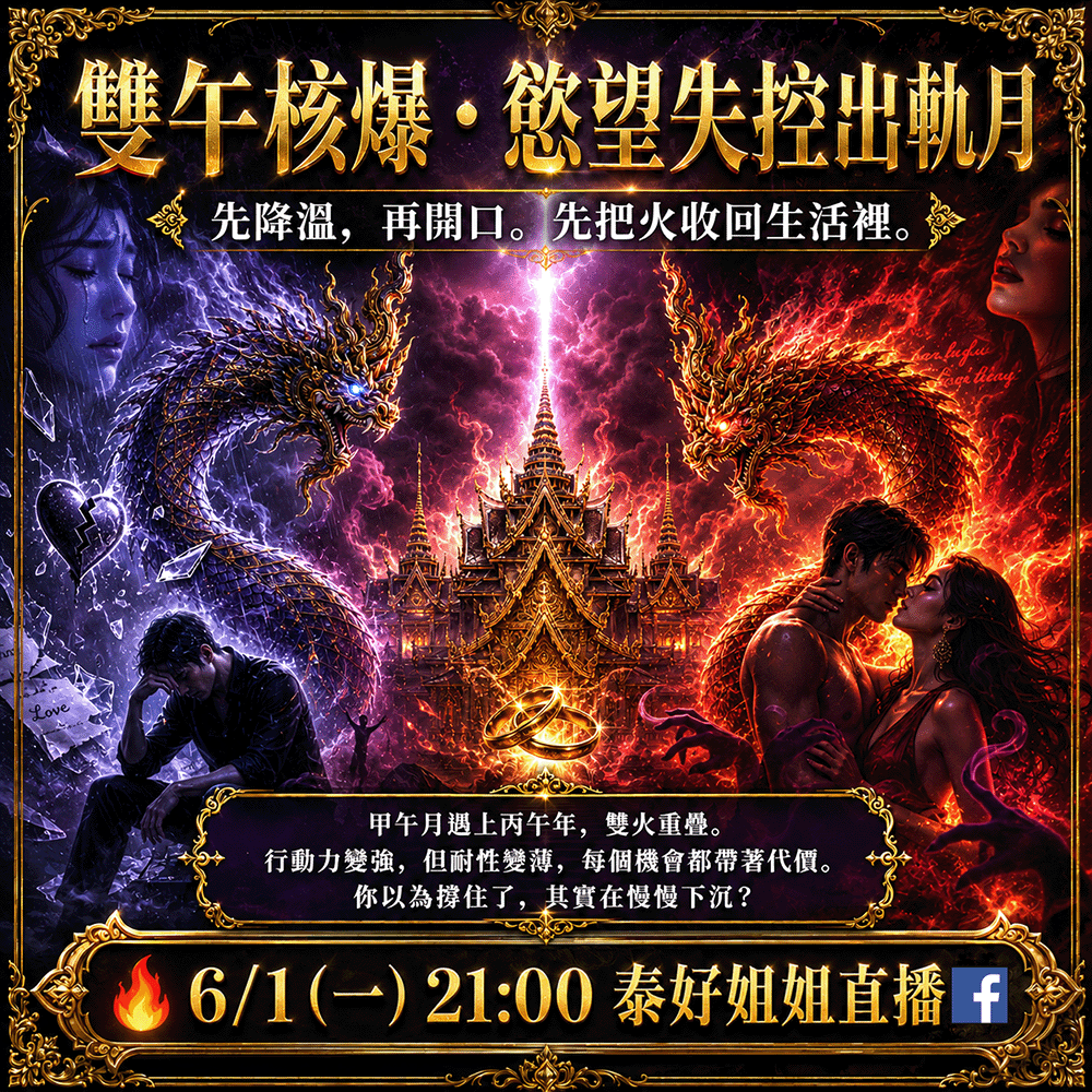 【泰流月】泰好姐姐六月月報，雙午核爆，欲望失控出軌月