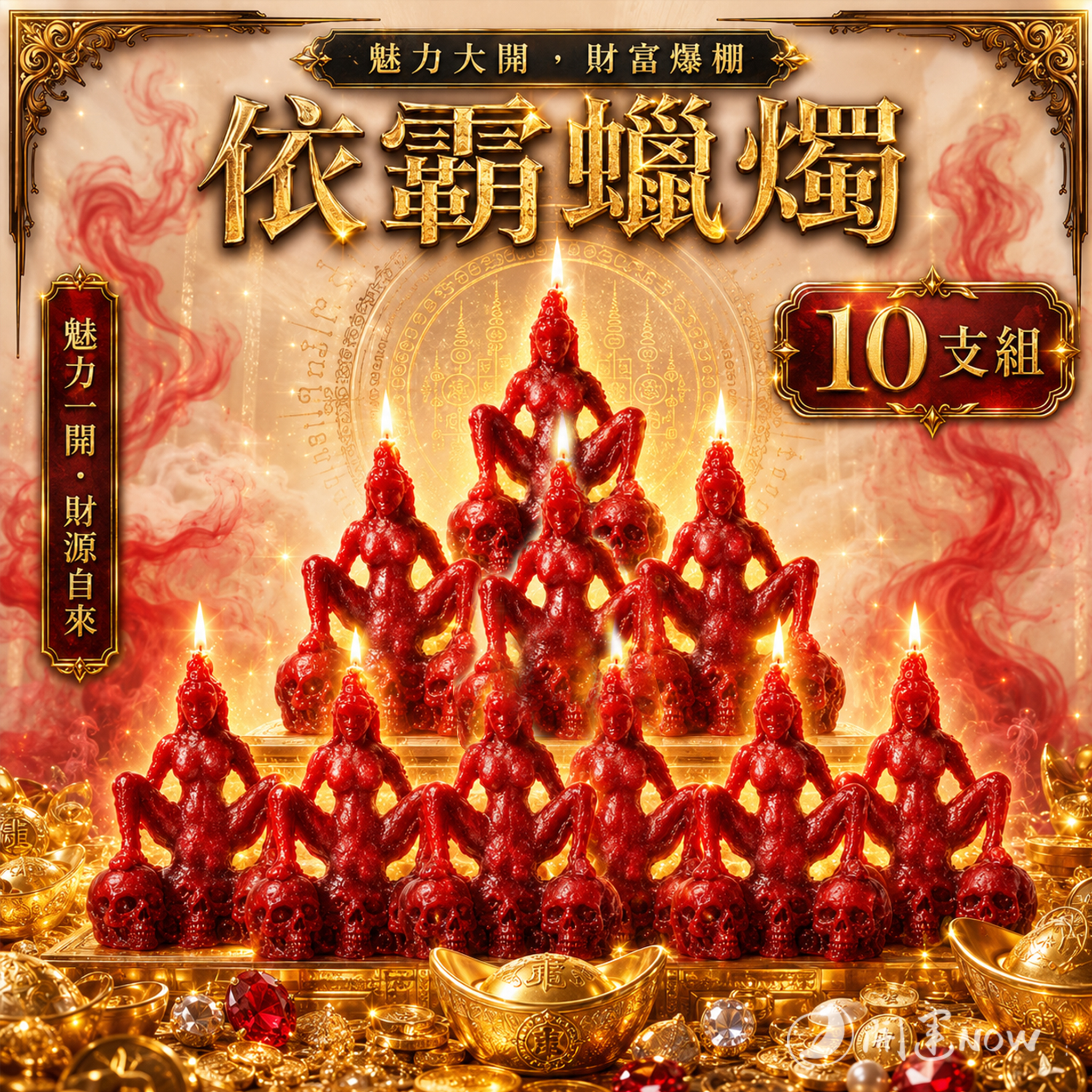 開運NOW-依霸蠟燭▲魅惑人心_10支組