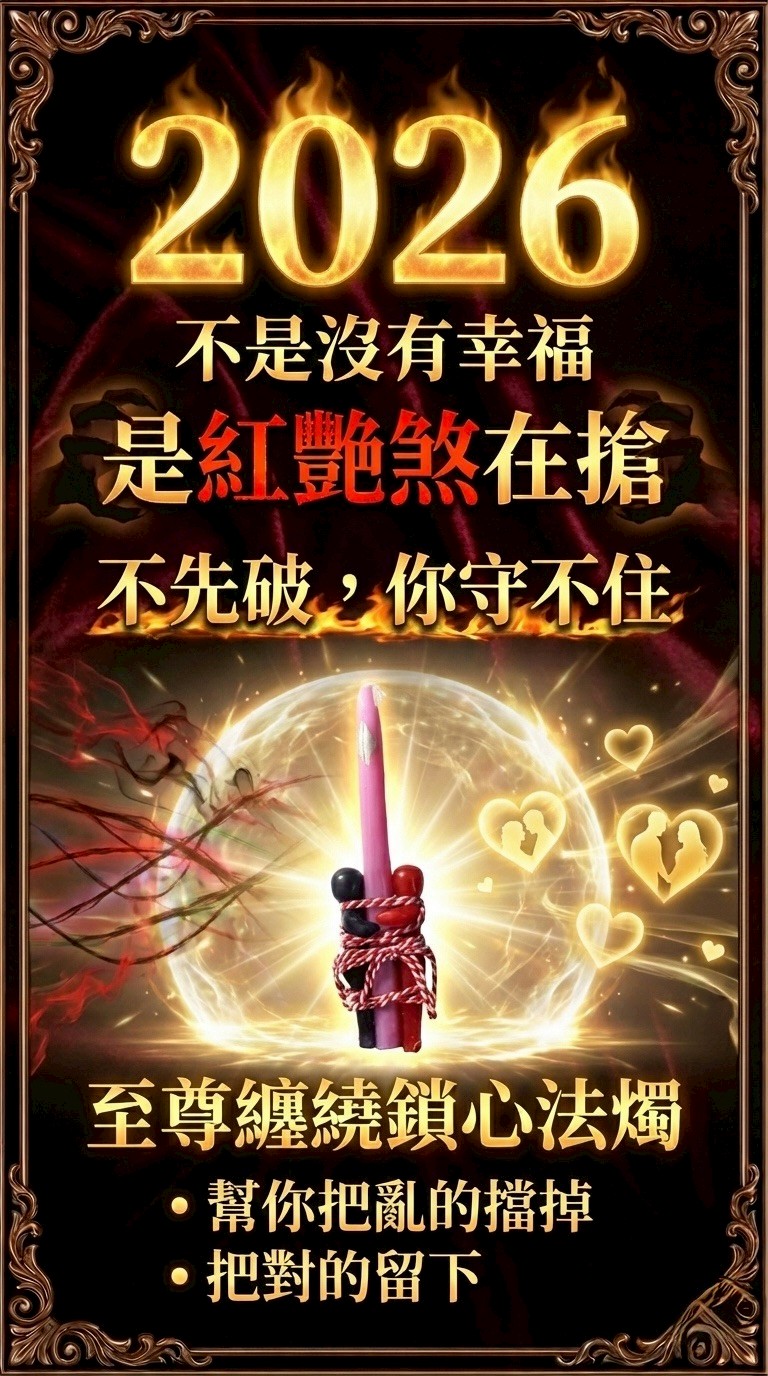 大辣天后宮-至尊纏繞鎖心蠟燭 產品說明
