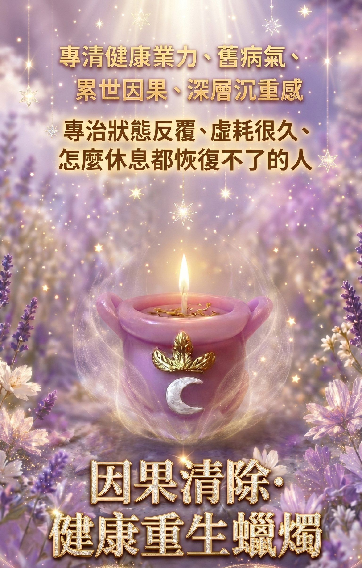 因果清除・健康重生蠟燭