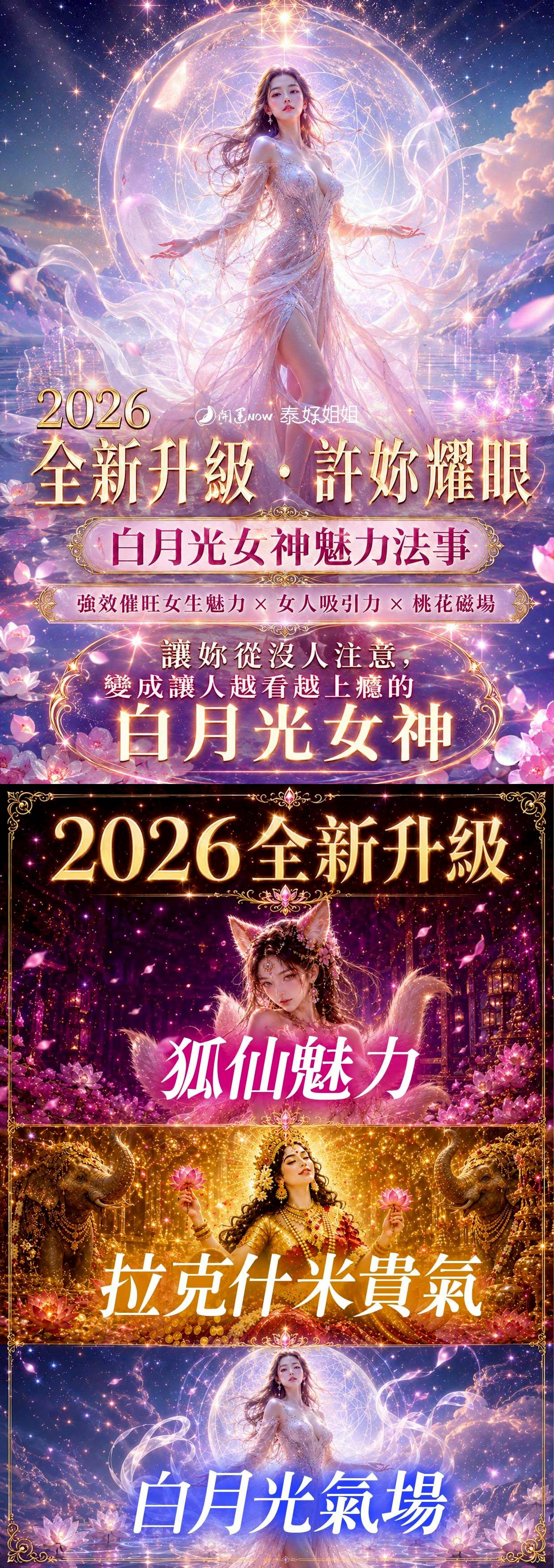 開運NOW-【高階法術】白月光女神魅力法事 產品說明