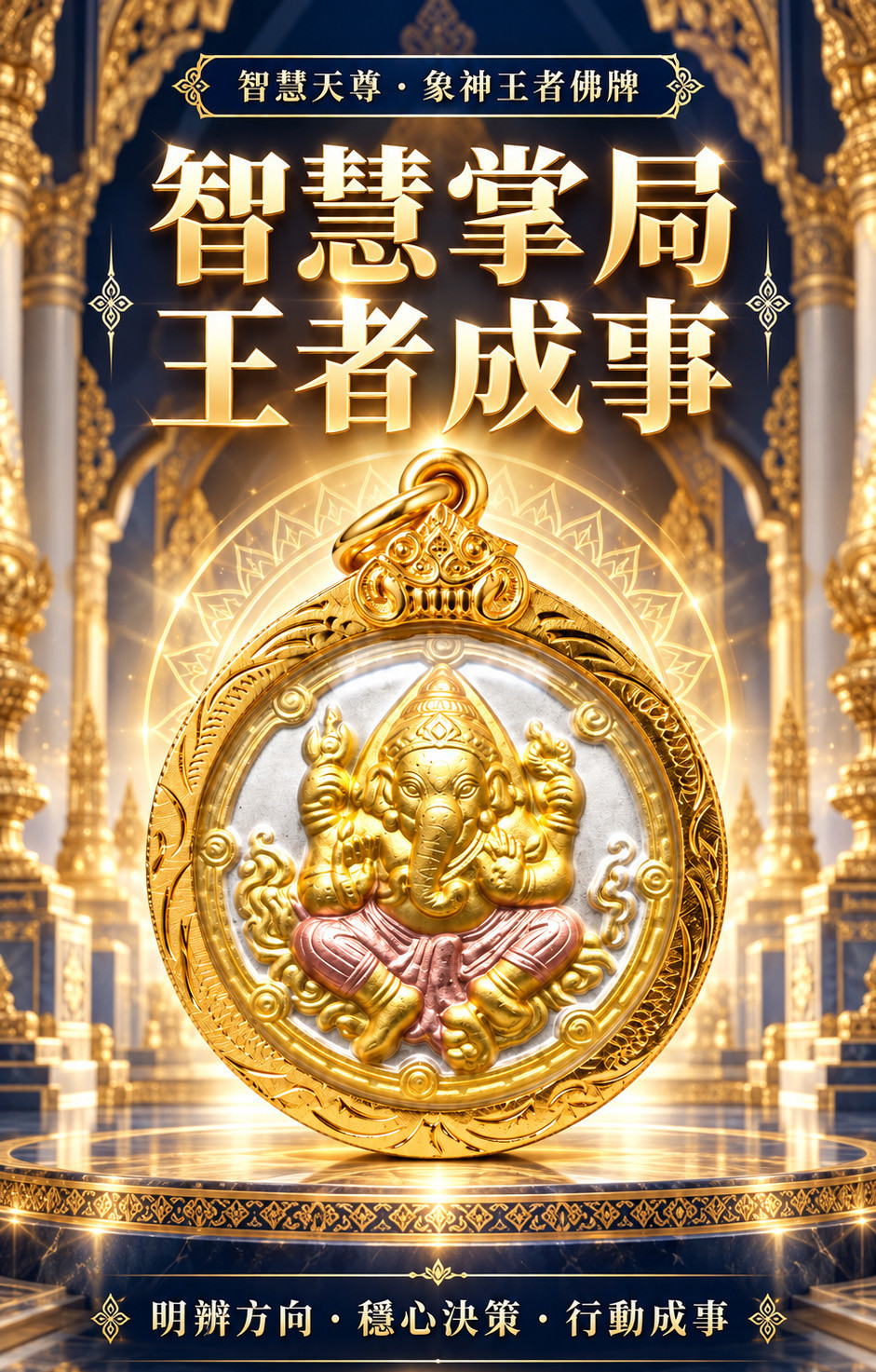 智慧天尊．象神王者佛牌