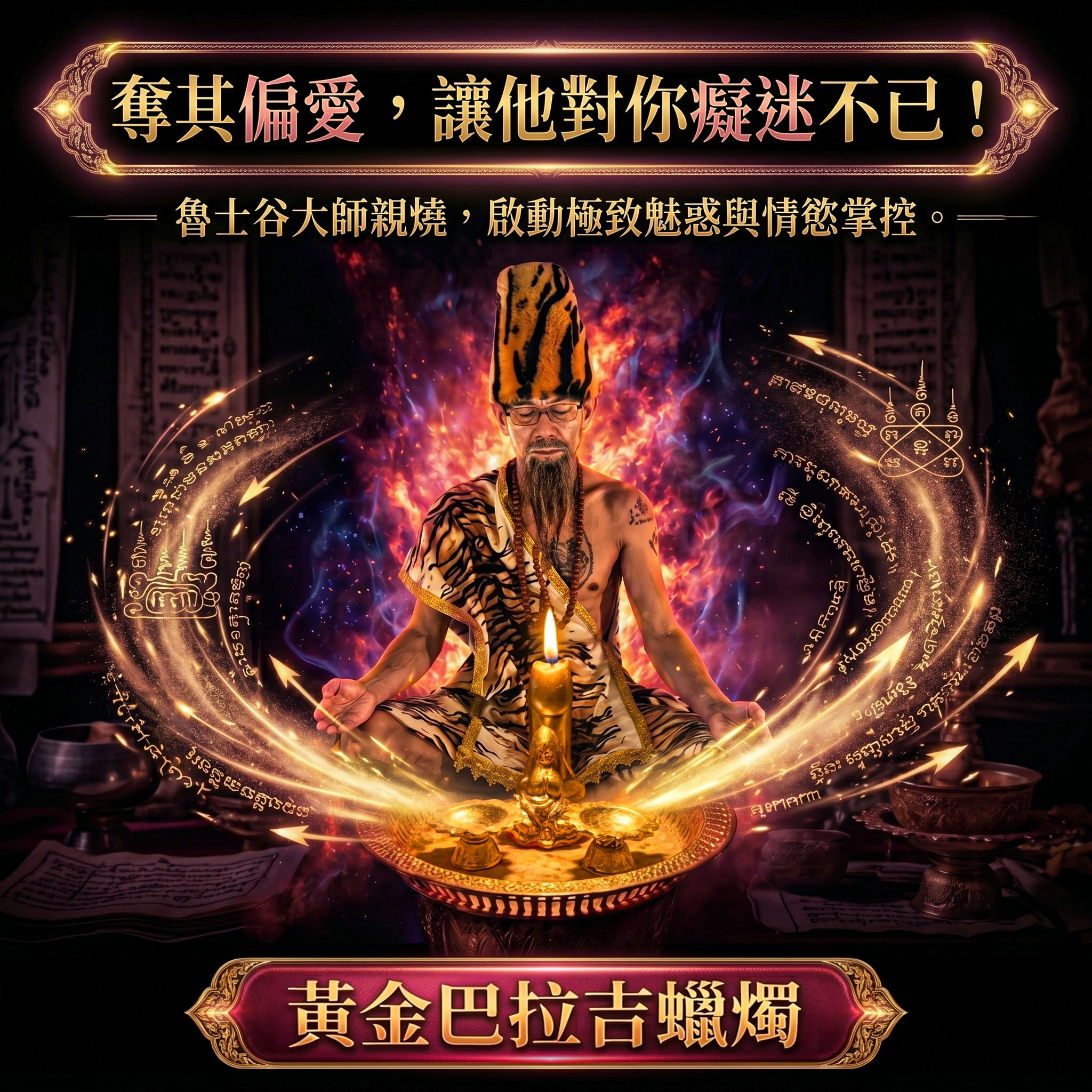 開運NOW-【魯士谷大師】黃金巴拉吉蠟燭