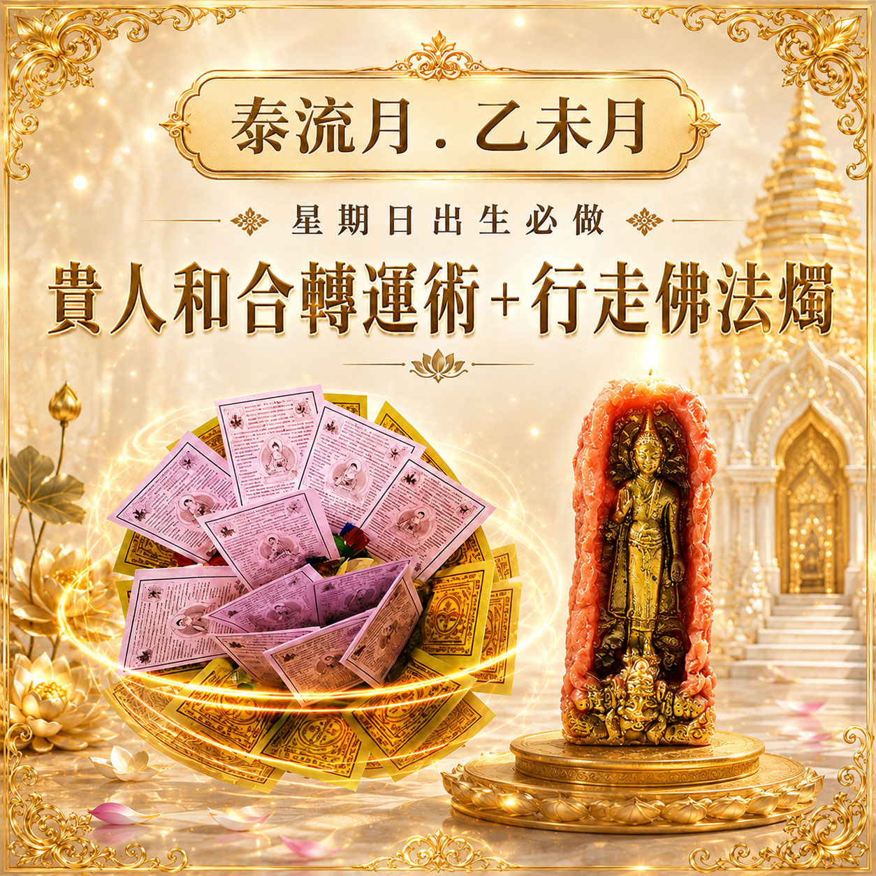 開運NOW-【星期日】乙未月・泰流月-貴人和合轉運術＋行走佛法燭
