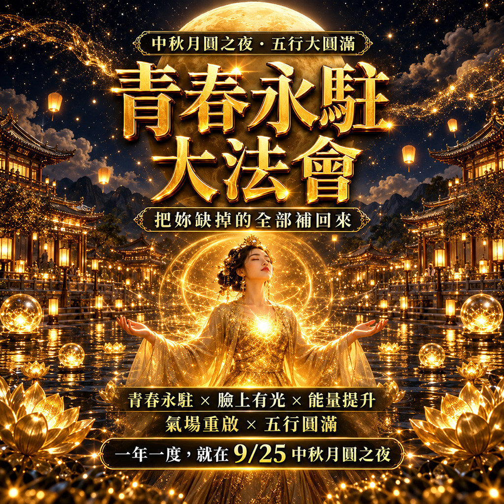 泰幸福-【月圓福滿】青春永駐大法會・五行圓滿
