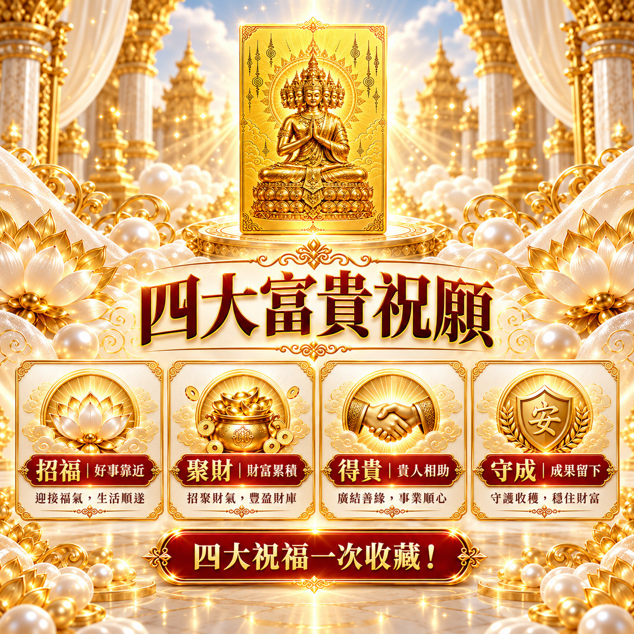 開運NOW-2027九面富貴佛金卡-預購