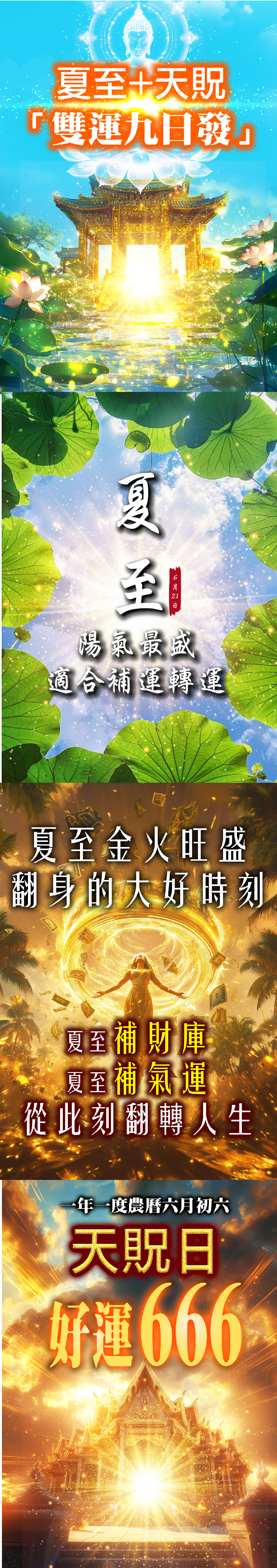 大辣天后宮-黃金招財女神法燭丨夏至轉運發財滾滾來 產品說明