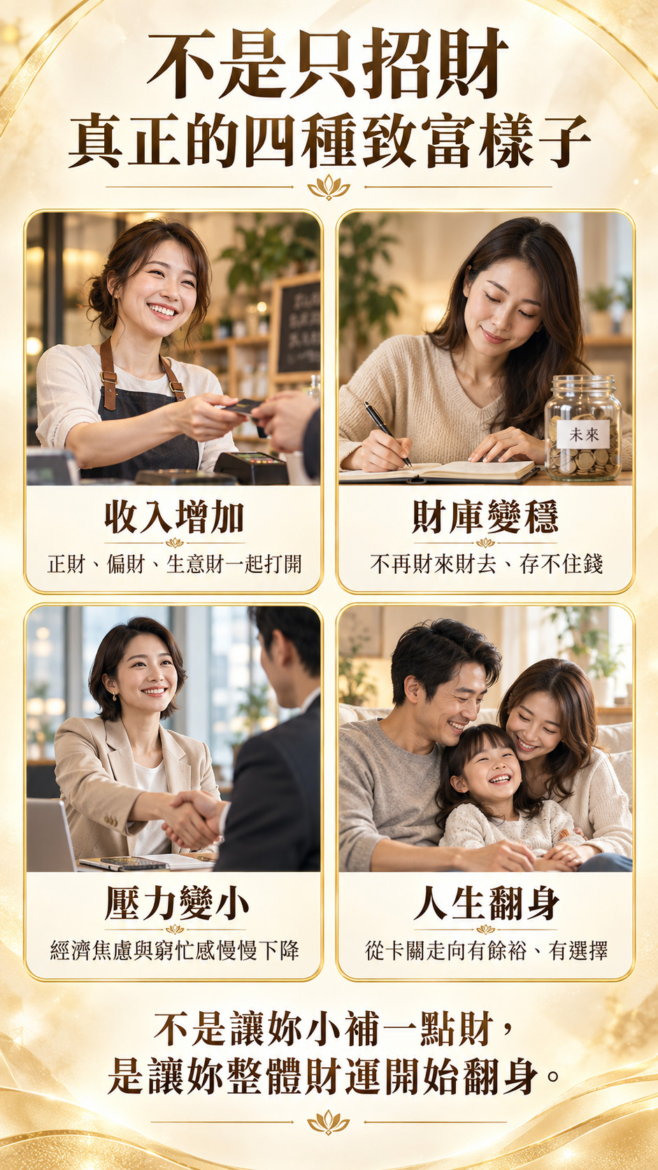 泰幸福-【乘願白富美】吉祥天女・脫貧致富佛牌-金(預購) 產品說明