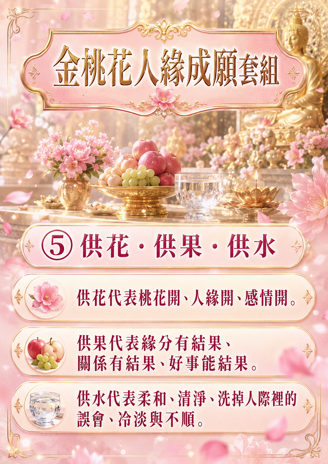 泰幸福-【世界煙供日】金桃花人緣成願套組 產品說明