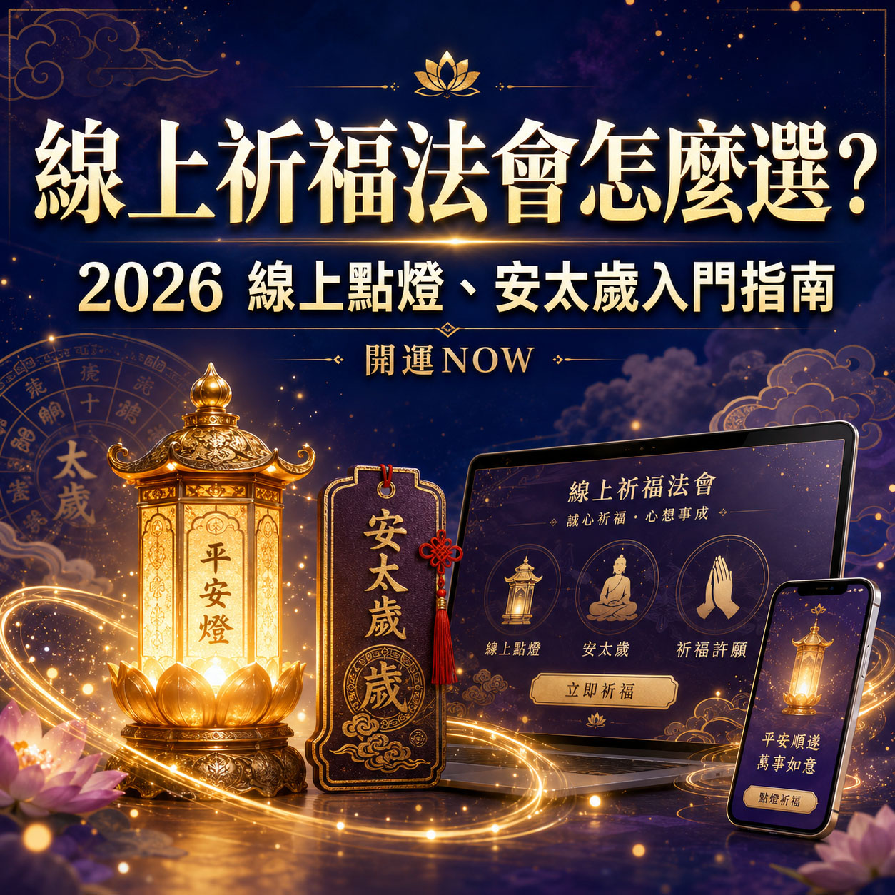 【泰好學】線上祈福法會怎麼選？2026 線上點燈、安太歲入門指南｜開運NOW