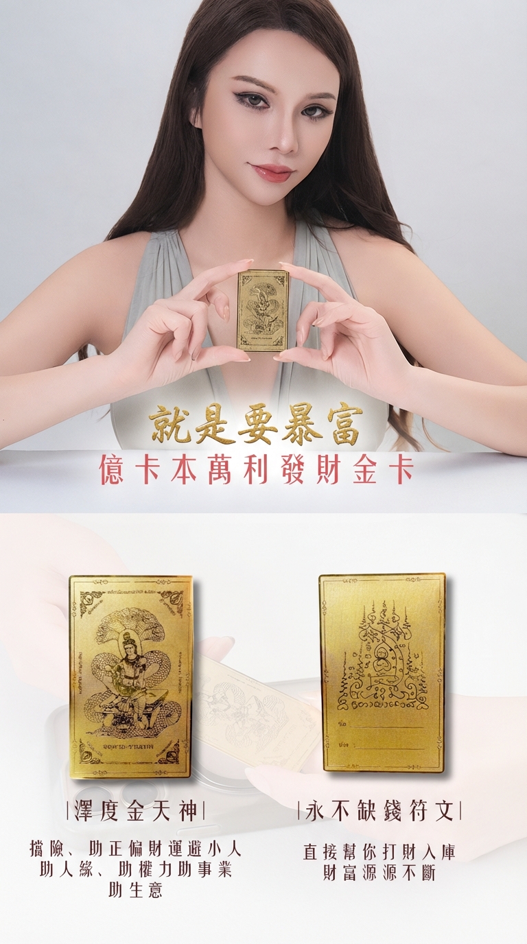 大辣天后宮-【財富滿貫】就是要暴富發財金卡 產品說明