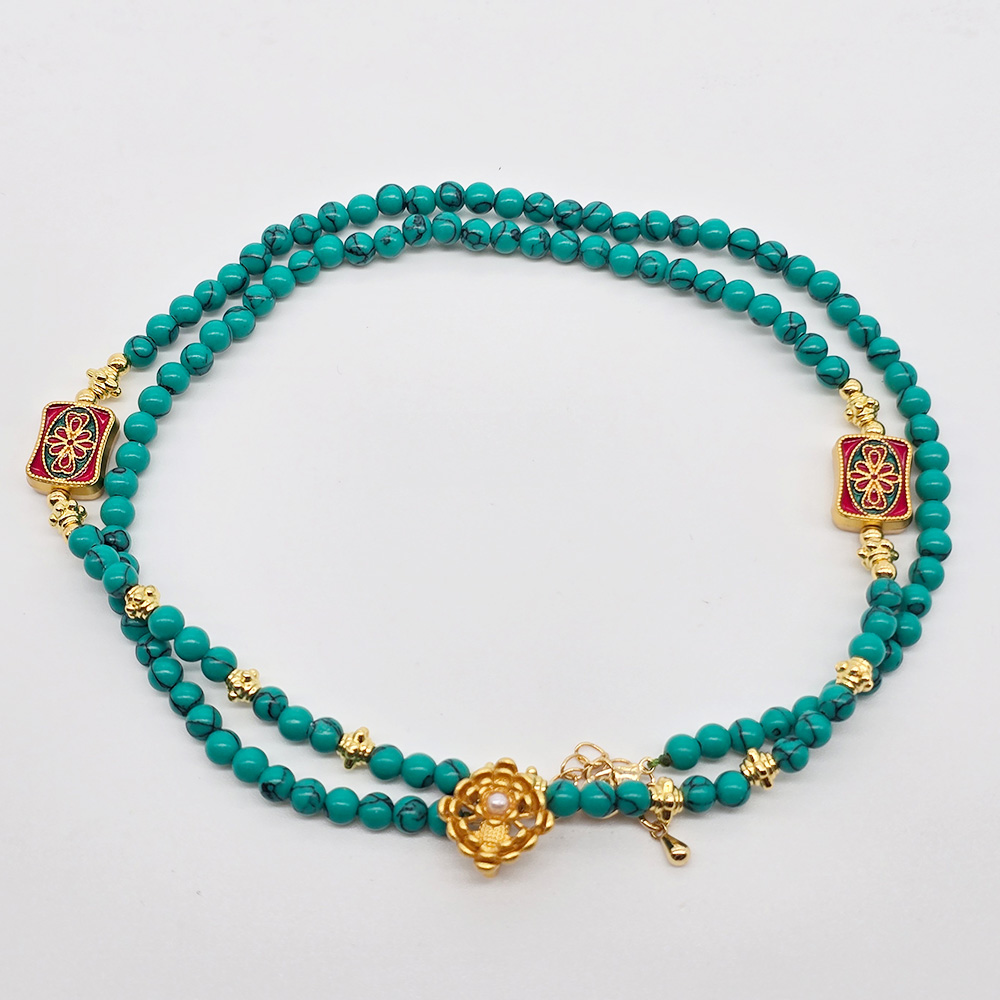 開運NOW-青木生焰・綠松石三色琺瑯佛牌鍊