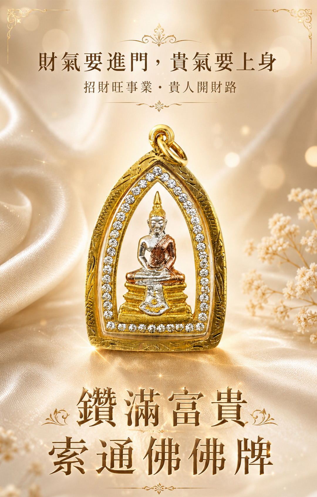 鑽滿富貴索通佛佛牌