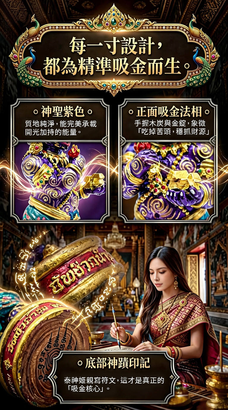 開運NOW-【五眼四耳供奉尊】五四富翁-紫吸金供奉尊＿送佛均山代供一年 產品說明