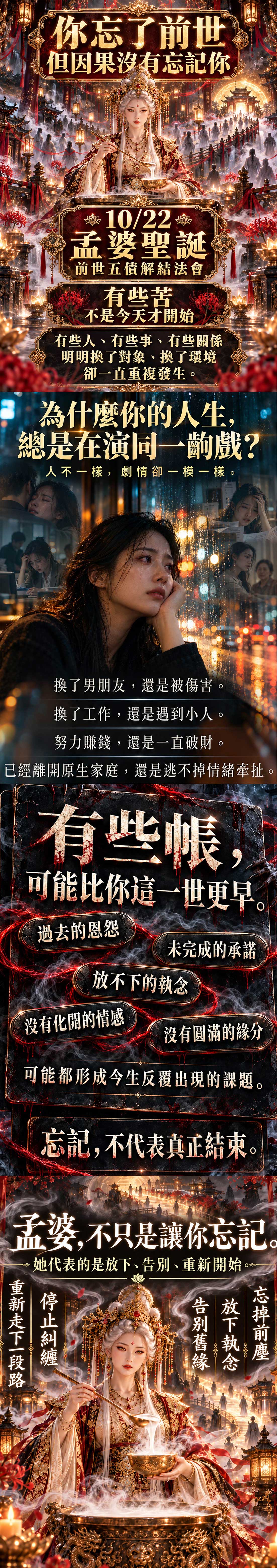 開運NOW-孟婆聖誕・前世五債解結法會(大眾版) 產品說明