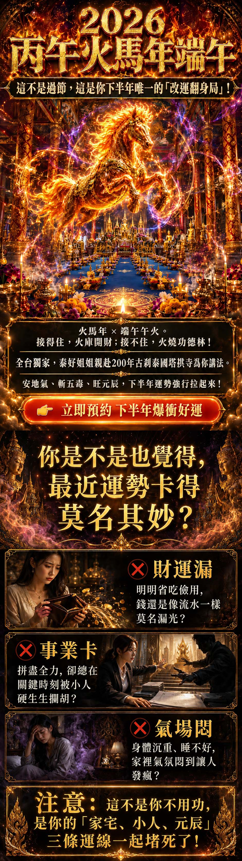 泰幸福-【塔拱寺・端午火庫開財・五毒退散大法會】VIP進階版 產品說明