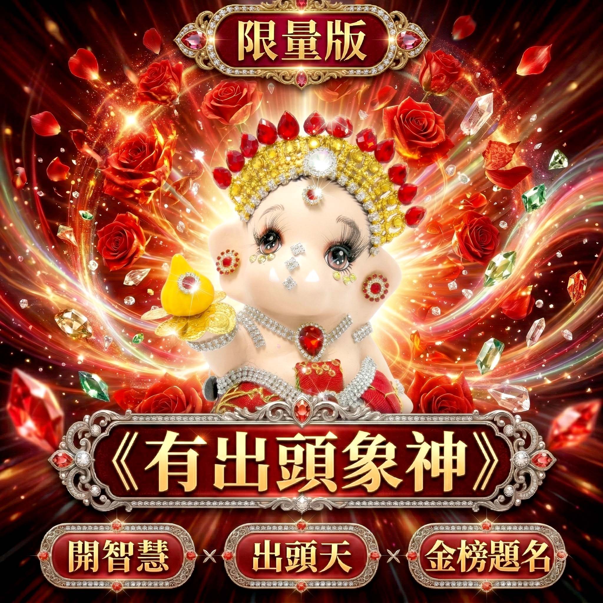 開運NOW-《有出頭》限量版象神供奉尊（紅）