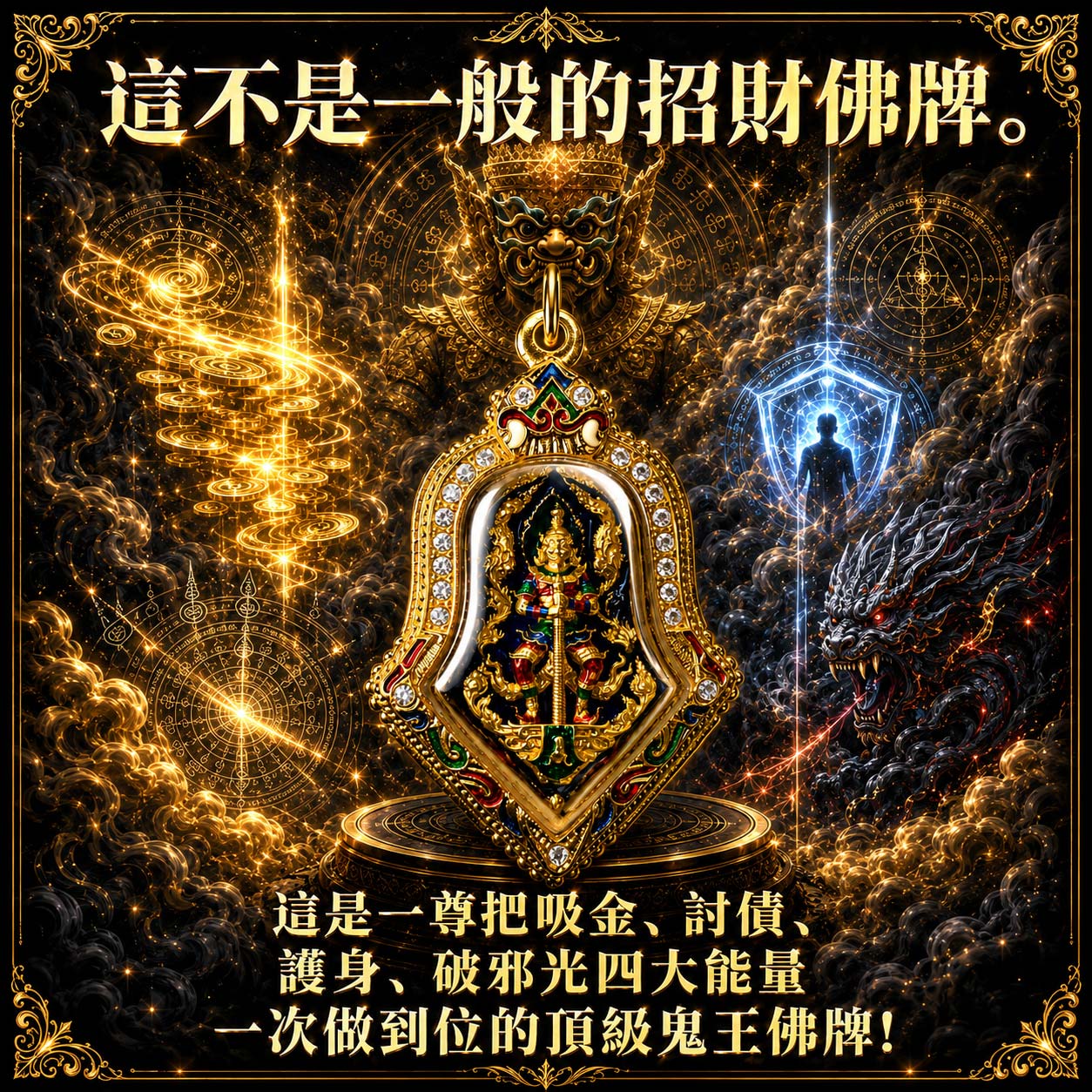 開運NOW-十方財王・百萬雄兵吸金鬼王佛牌