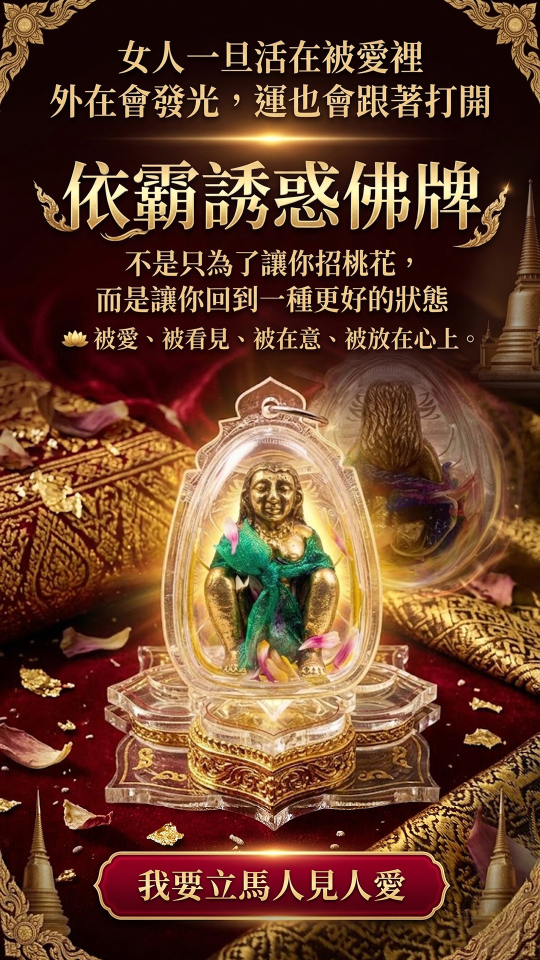 泰幸福-魯士谷大師依霸誘惑佛牌 產品說明
