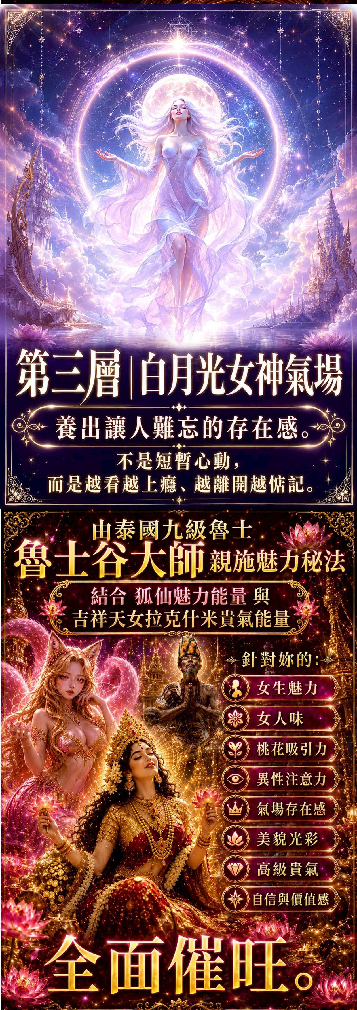 泰幸福-【高階法術】白月光女神魅力法事 產品說明
