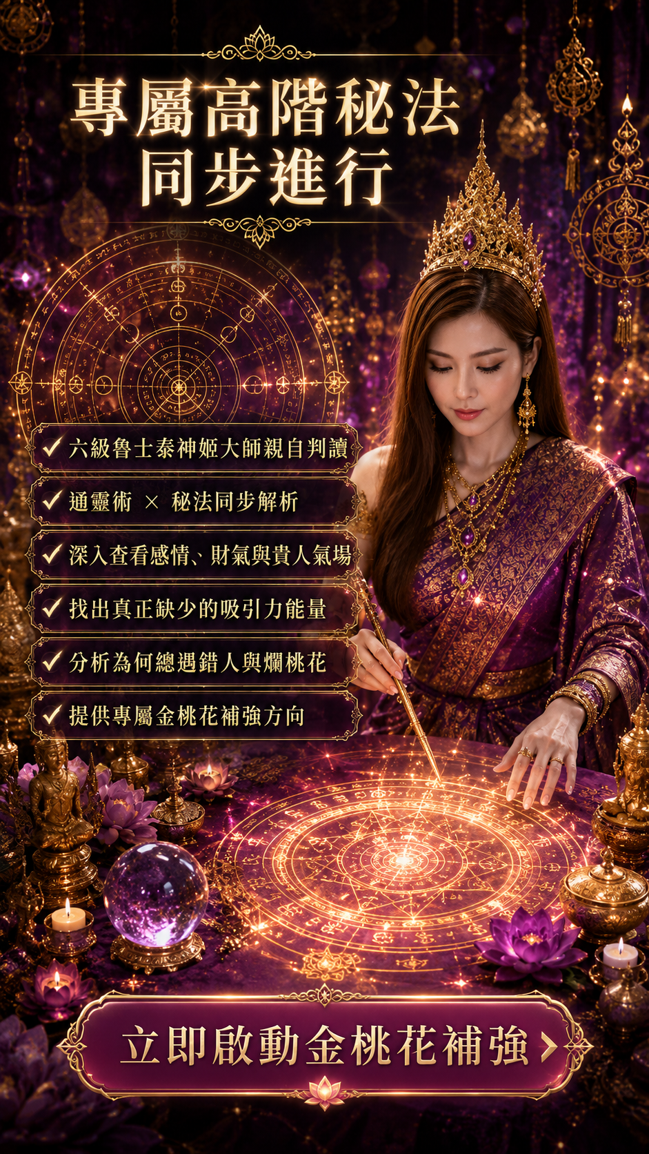 開運NOW-泰神姬金桃花判讀套組 產品說明