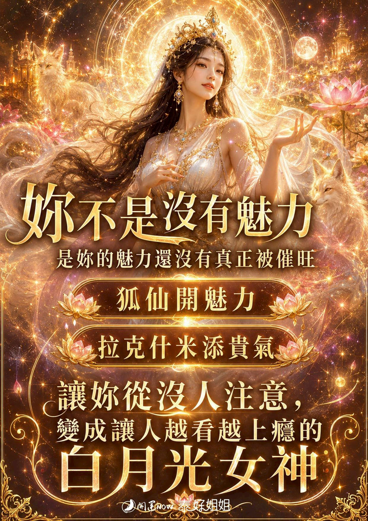 開運NOW-【高階法術】白月光女神魅力法事 產品說明