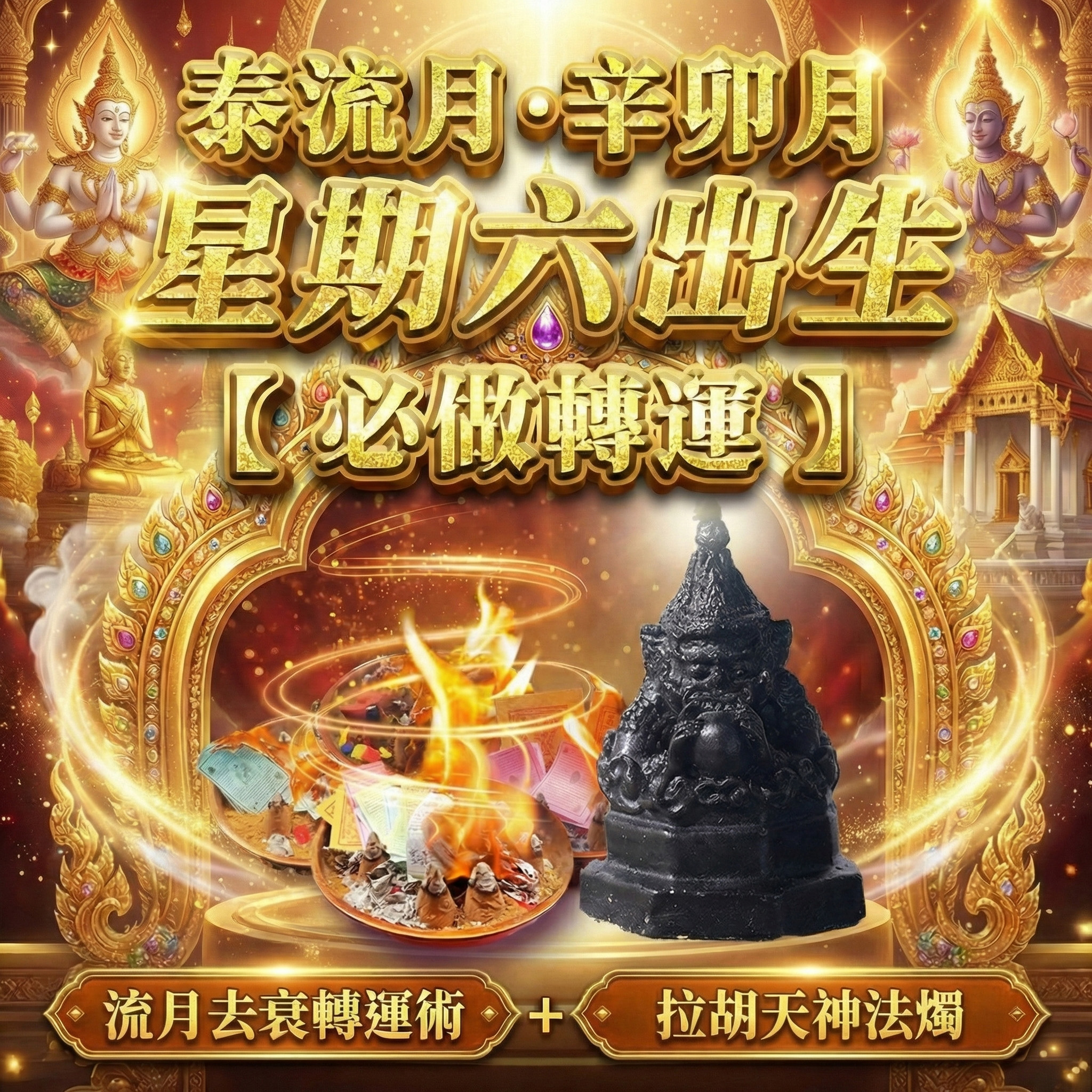 大辣天后宮-【星期六】泰流月・流月去衰轉運術＋_拉胡天神法燭