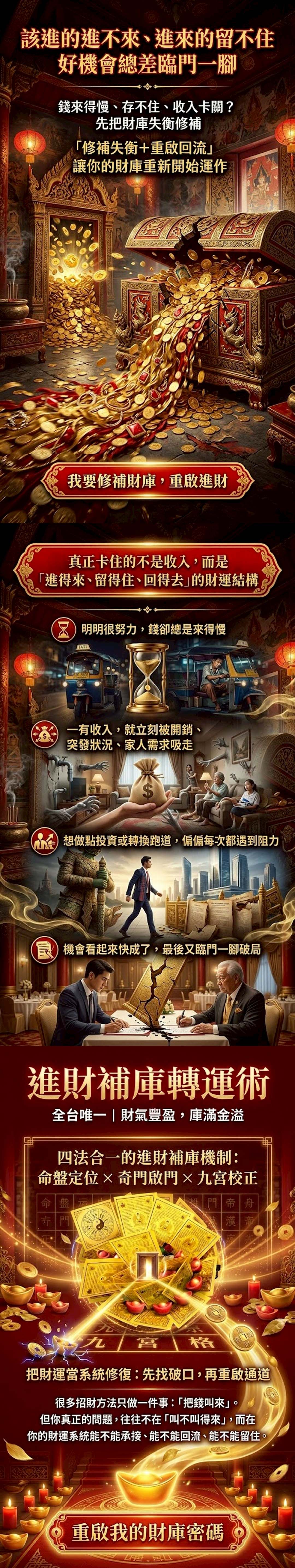 大辣天后宮-【星期日】泰流月・進財補庫轉運術+行走佛法燭 產品說明