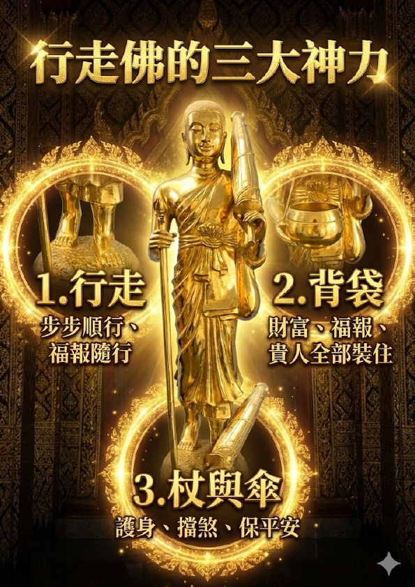 開運NOW-【龍婆大師加持限定】西瓦利袋財行走佛佛牌 產品說明