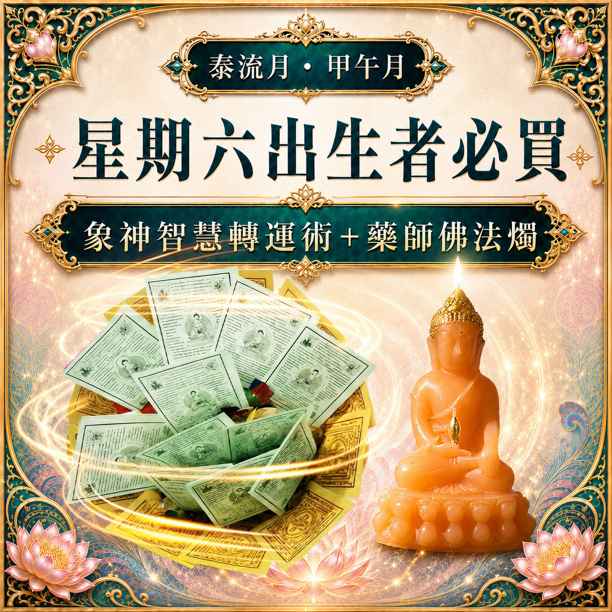 開運NOW-【星期六】甲午月・泰流月・象神智慧轉運術＋藥師佛法燭