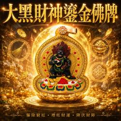 開運NOW-【開運珍藏】大黑財神鎏金佛牌-預購