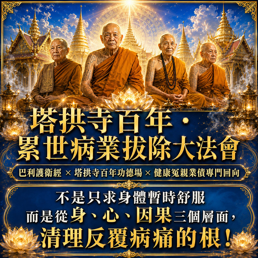 泰幸福-【塔拱寺百年】累世病業拔除大法會