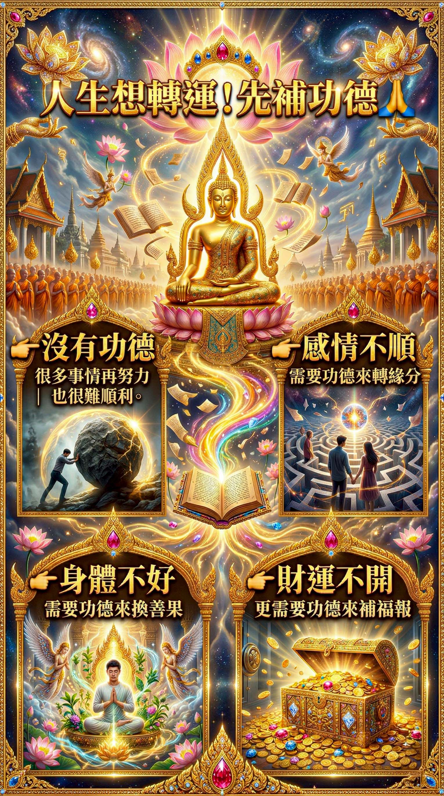 大辣天后宮-《108種無上功德法會》功德入庫版 產品說明