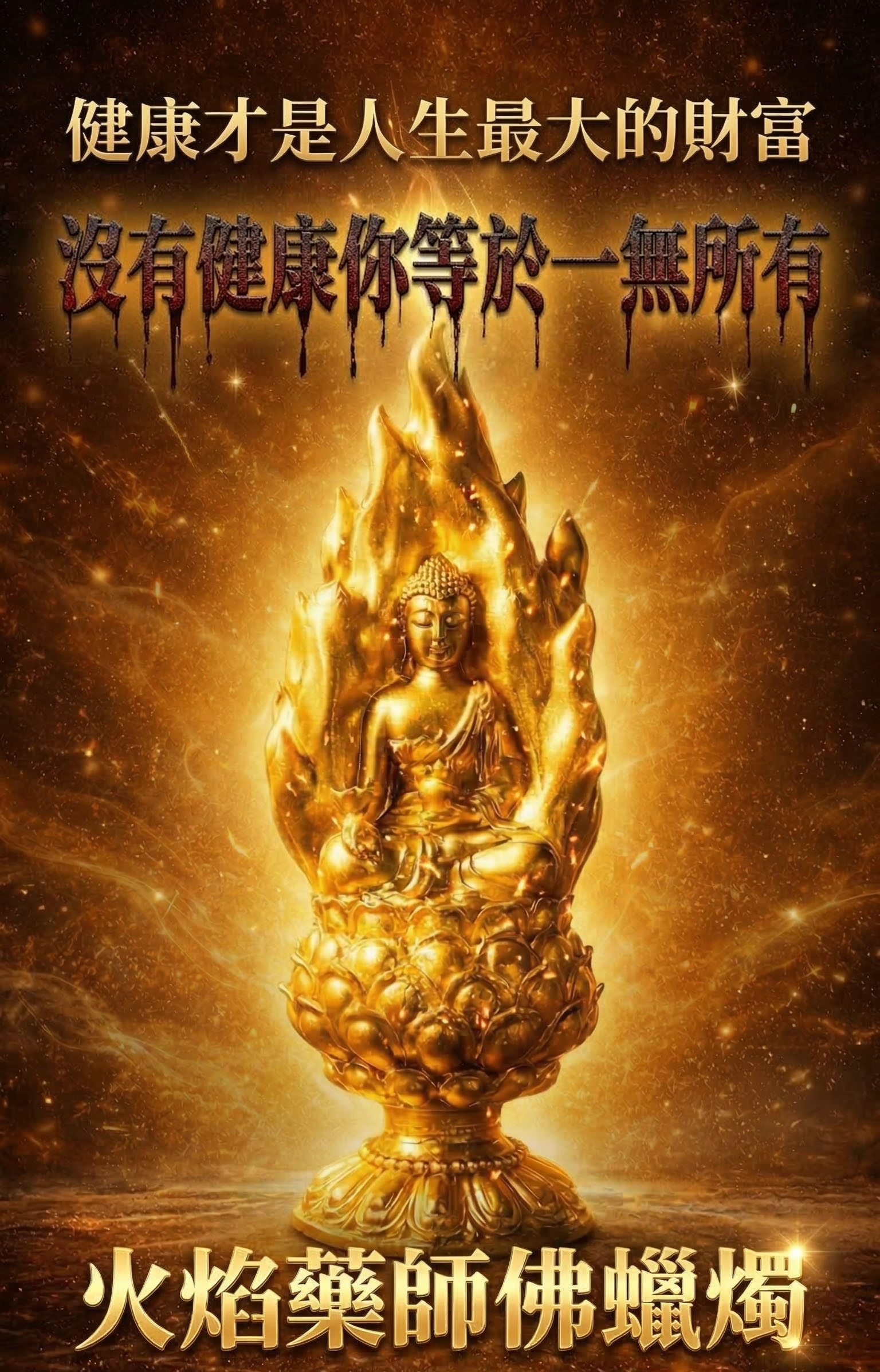 火焰藥師佛蠟燭  （烈焰消病破厄之主）