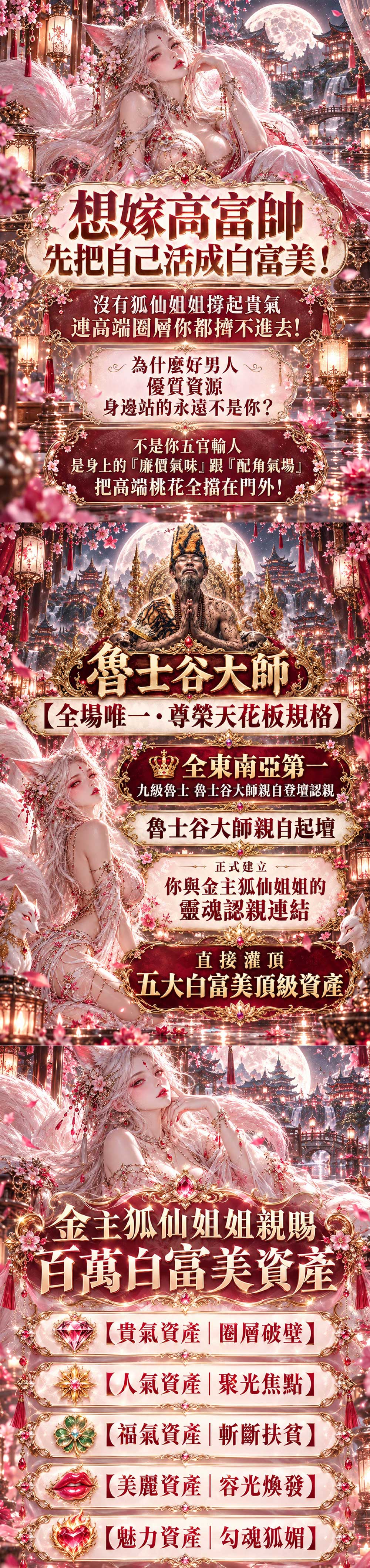 開運NOW-金主狐仙姐姐・白富美認親計畫 產品說明