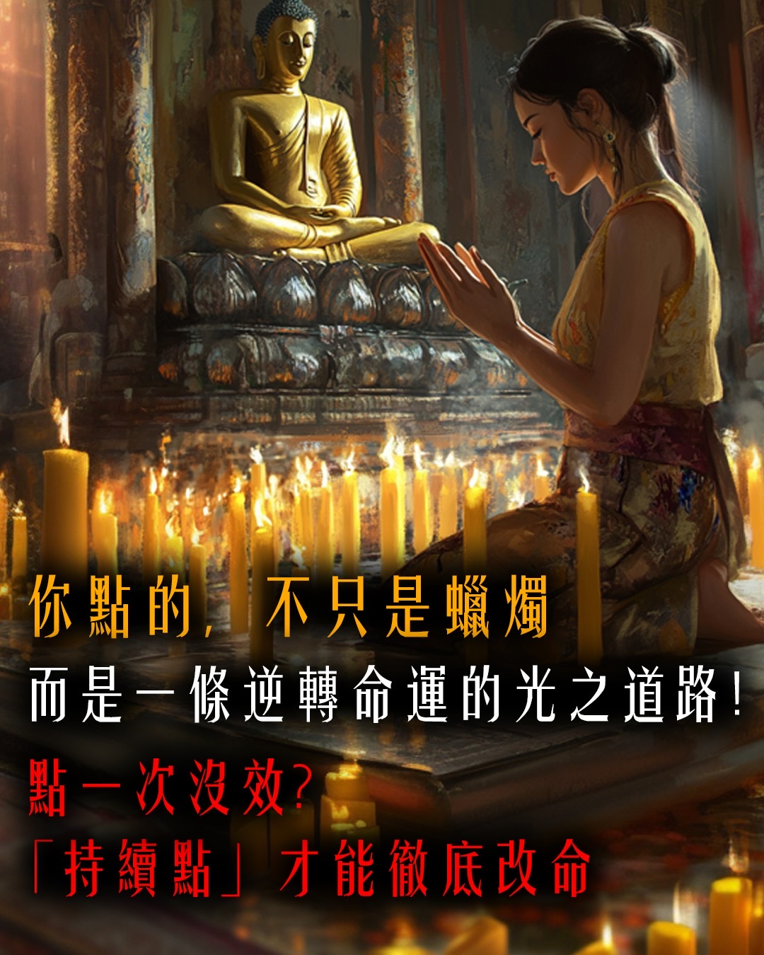 你點的，不只是蠟燭，而是一條逆轉你健康、財富、愛情命運的光之道路！