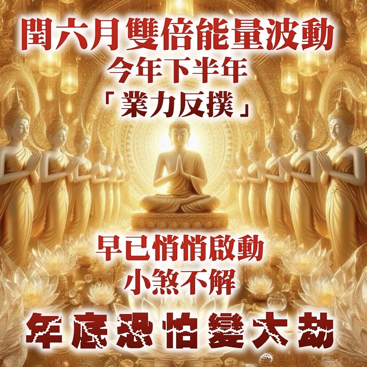 閏六月到底多陰？磁場亂流期，業力易浮出、福報易流失，你要事業財富愛情順利，還不快補運？