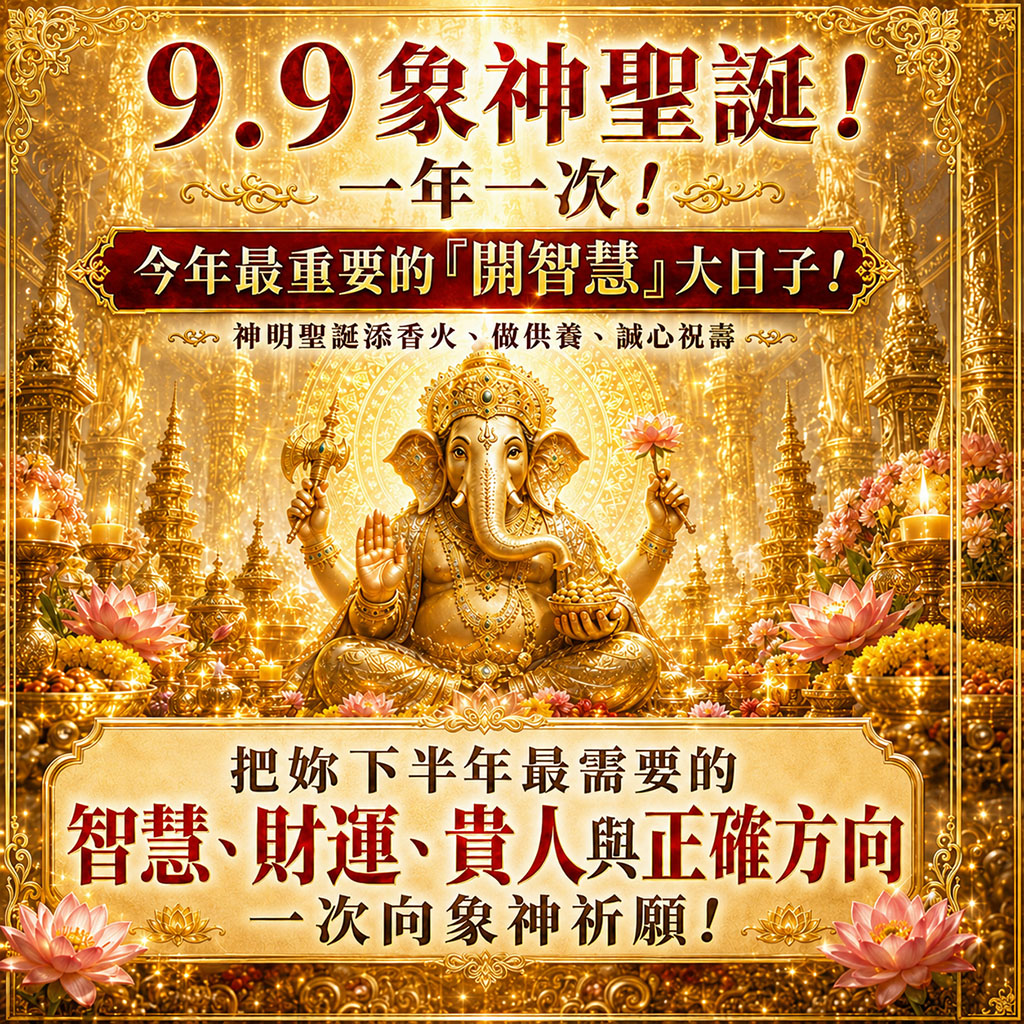 開運NOW-【象神聖誕代拜祝壽】象神破障翻身組