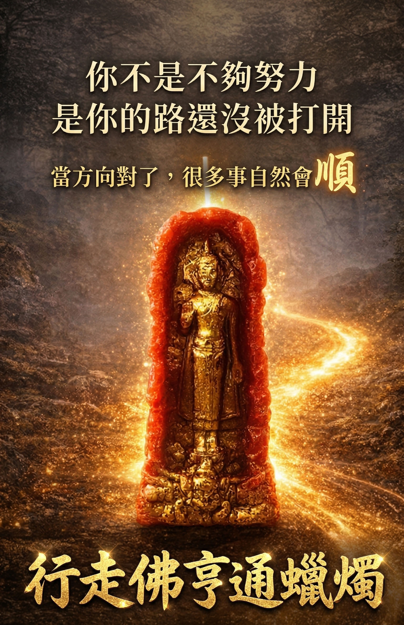 行走佛亨通蠟燭▲行運亨通