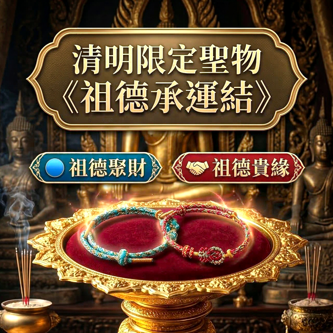 大辣天后宮-丙午年清明限定聖物《祖德承運結》_