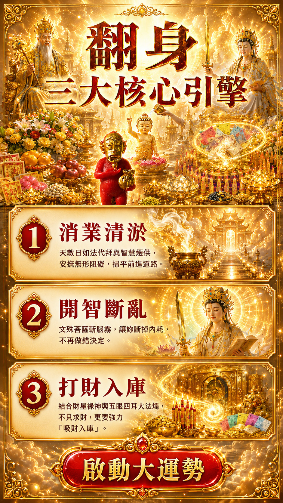 開運NOW-【天赦日翻身大禮包】至尊完整翻身組 產品說明