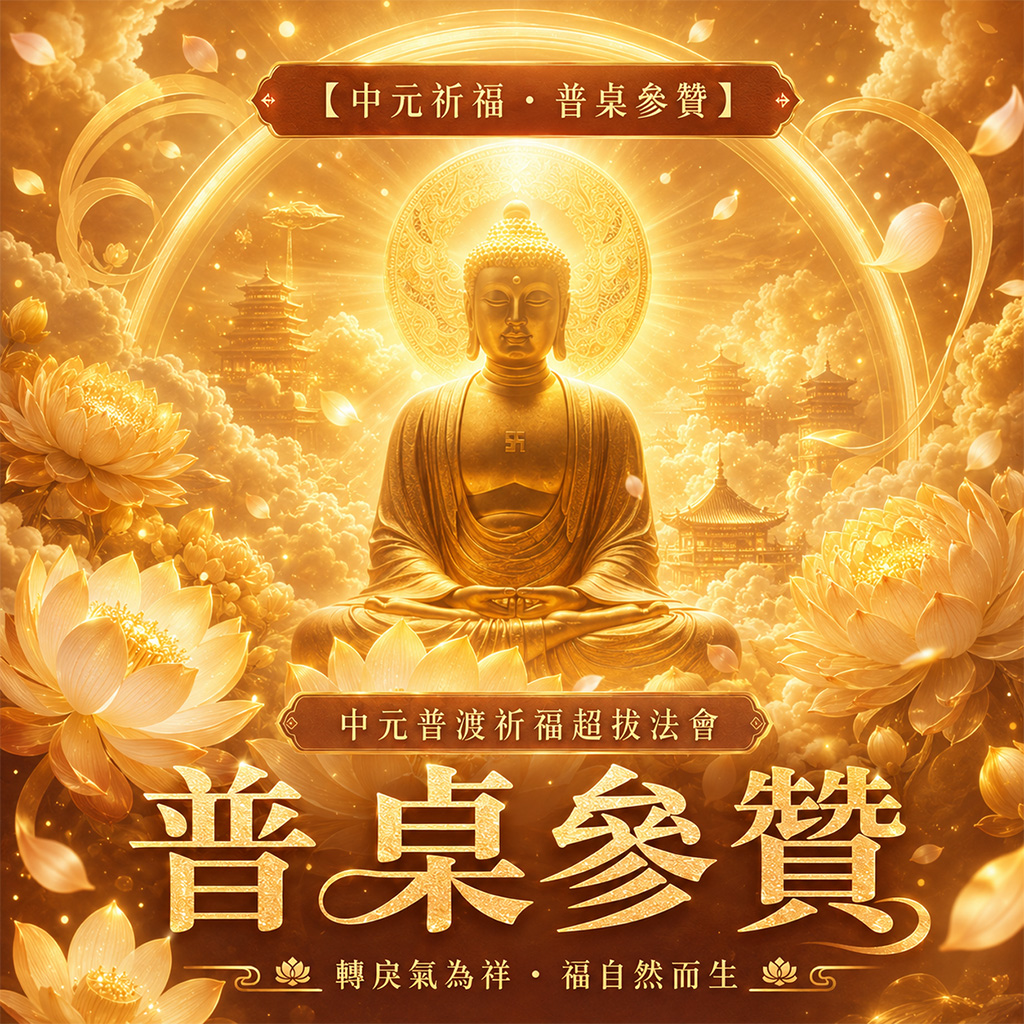 泰幸福-【中元祈福・普桌參贊】中元普渡祈福超拔法會