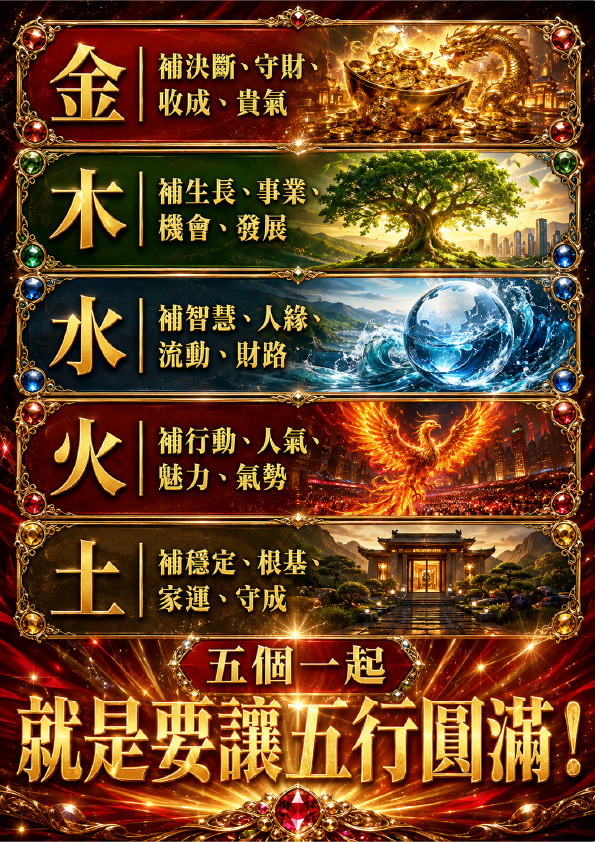 泰幸福-【月圓福滿】青春永駐大法會・五行圓滿 產品說明