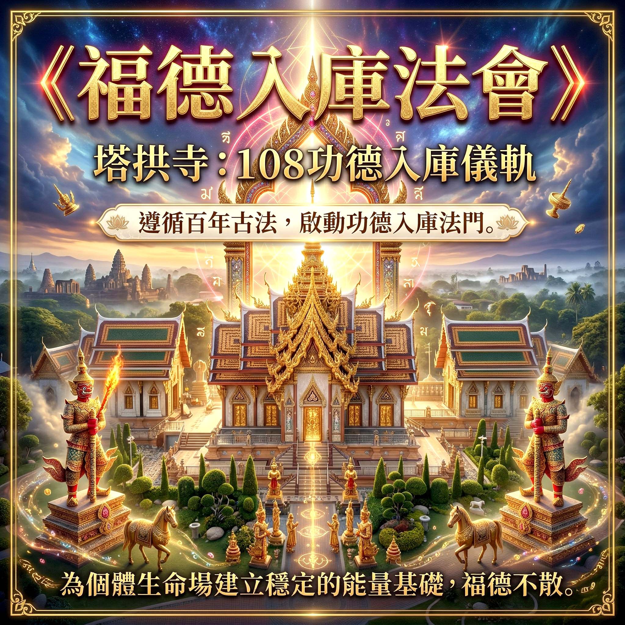 大辣天后宮-《108種無上功德法會》功德入庫版_