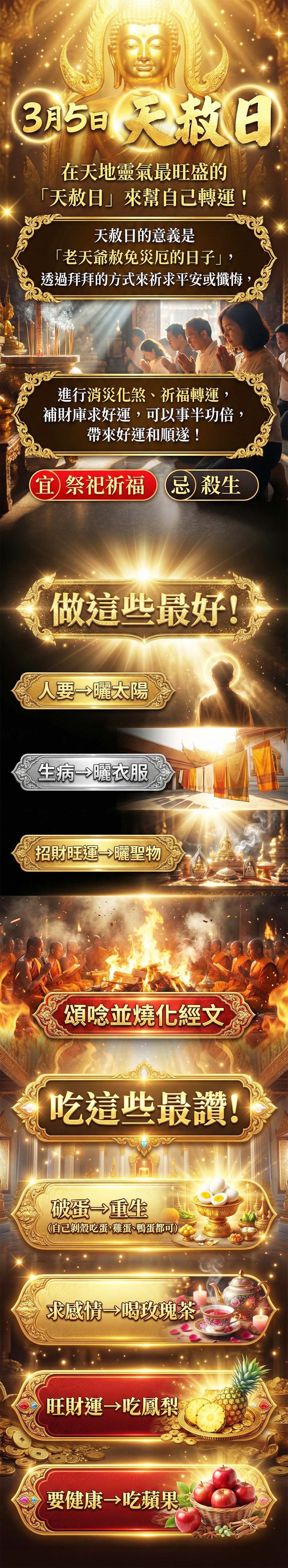 開運NOW-【天赦日・馬上有金・富貴年年】還願大煙供轉運術+五眼四耳大法燭 產品說明